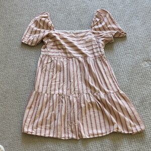 3 for $25 ❤️// LOFT Dress with Pink and White Stripes